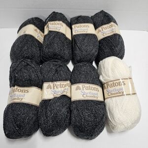 Patons Shetland Chunky Yarn in Black and White